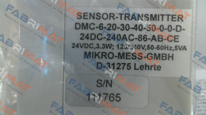 p/n: 50265, type: DMC-6-20-30-40-50-0-0-D-24DC-240AC-86-AB-CE Mikro-mess