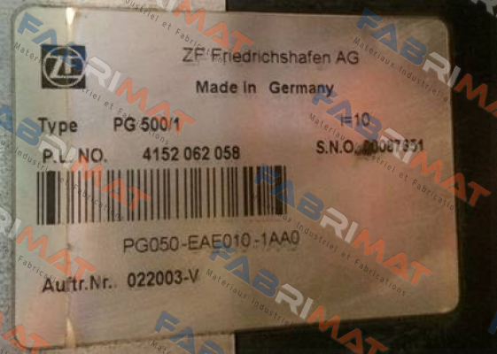  PG 500/1  ZF Friedrichshafen