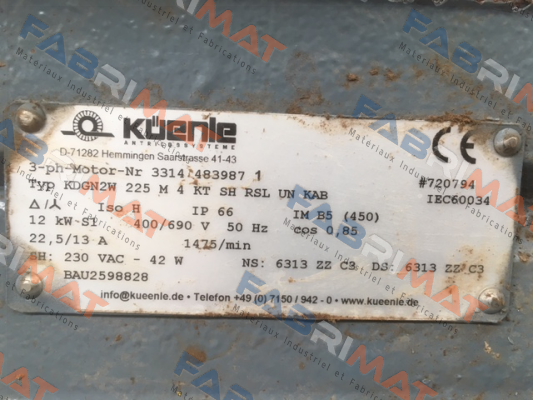 KDGN2W 225 M 4 KT SH RSL UN KAB  Küenle