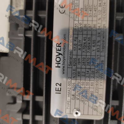 HMA2 90 L-2 (2.5kW, B3) Hoyer Motors