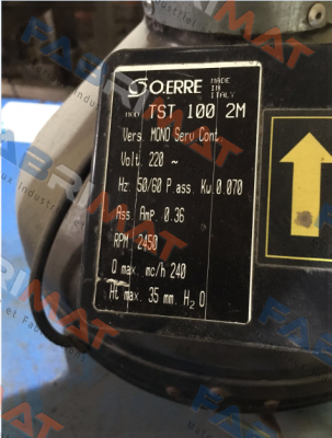 TST 100 2M obsolete/replacement P/N: 0037000 Type: Turbo 100  OERRE
