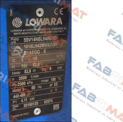 5SV14NBL0406T/D Lowara
