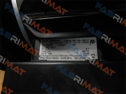 DR 112M-115/2  U-VT-VPWM alternative SB100-112M-115/2 CSA OEM  Dietz-Motoren