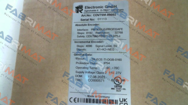 CDV75M*8192/32768 PB 50ZB10NT +FS ( CDV75M-00002) TR Electronic