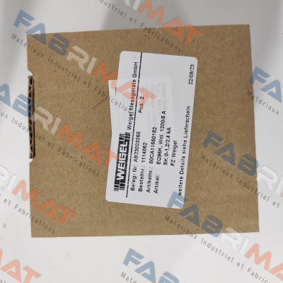 80CA11560182 Weigel