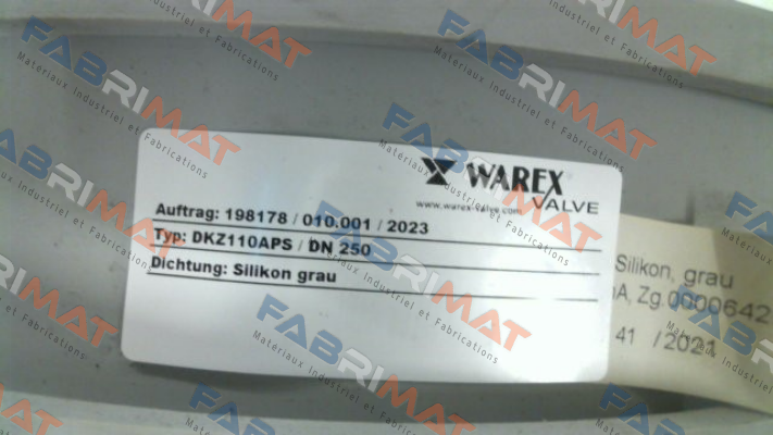 WX6000 / inflatable inner gasket for DKZ 110 APS DN 250 Warex