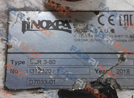 C. SLR DRIVE SHAFT SLR-3 17-4PH Inoxpa